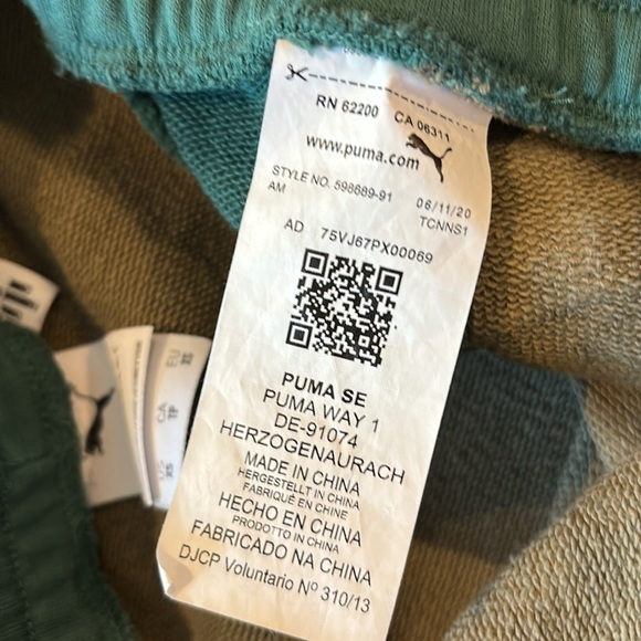 Puma × Vintage Crazy Puma Sweatpants Mr Doodle Green Cotton Joggers Unisex XS​ - Picture 11 of 16